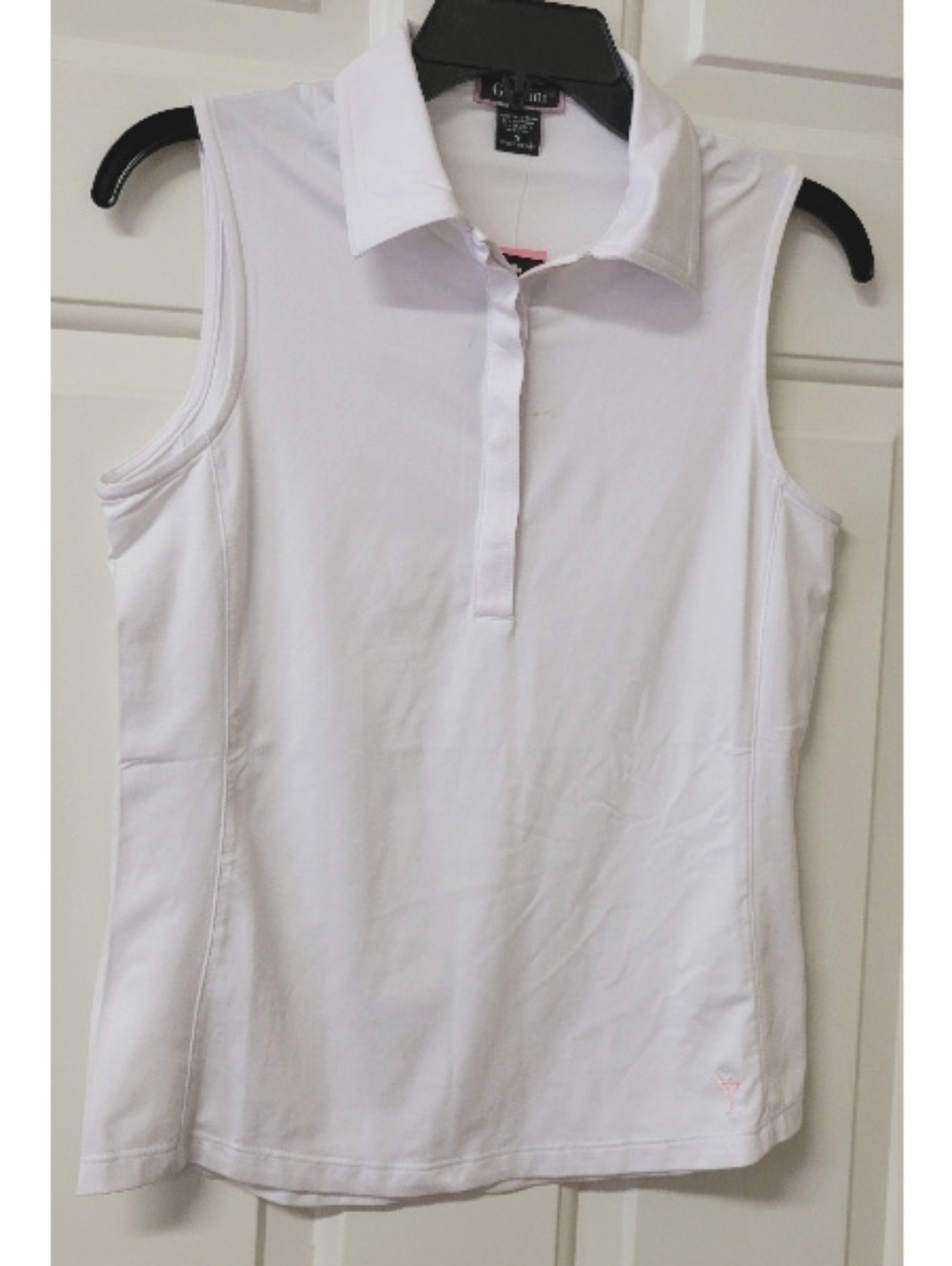 NEW Golftini Women Sleeveless  Fabulous Polo Golf Shirt Top  UPF30 White Small S